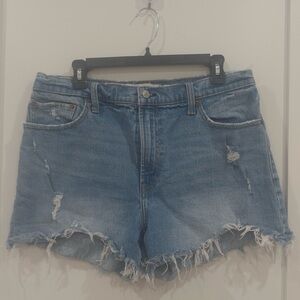 Abercrombie & Fitch Blue High Rise Denim Shorts